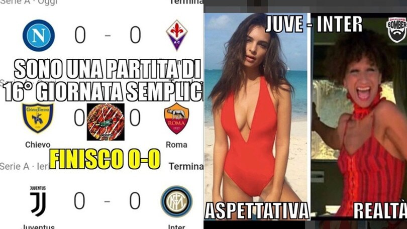 Serie A, il turno dello 0-0 fa sorridere i social