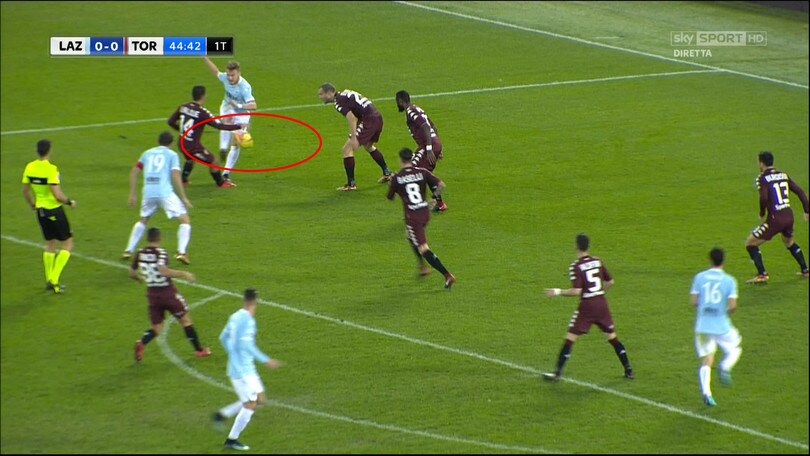 Mano in area di Iago Falque: rigore negato alla Lazio
