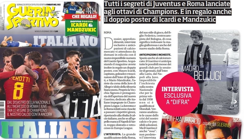 Un Guerino da Campioni: club italiani, Nazionale e non solo