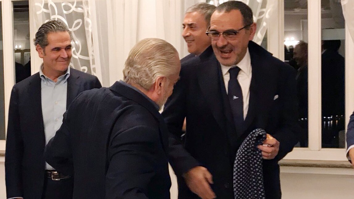 Le foto della cena del Napoli