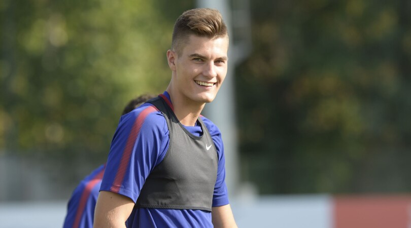 Roma, ecco Schick: primo allenamento a Trigoria