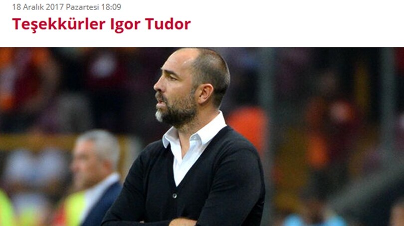 Calciomercato, ufficiale: il Galatasaray ha esonerato Tudor