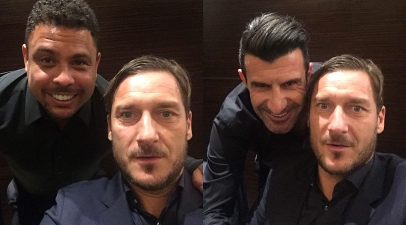 Roma, Totti: «A cena con un po' di amici». Quanti fuoriclasse!
