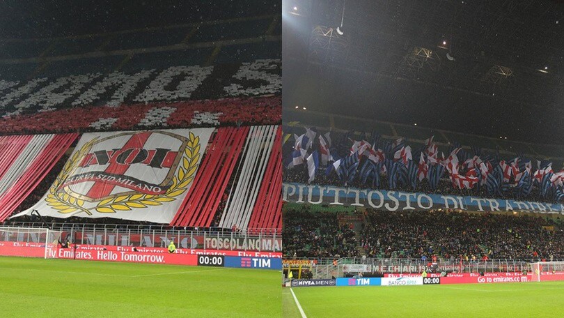 Milan-Inter, ecco le coreografie del derby di Coppa Italia
