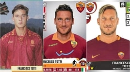 Totti, 25 anni fa l'esordio in A con la Roma: ecco tutte le figurine del capitano