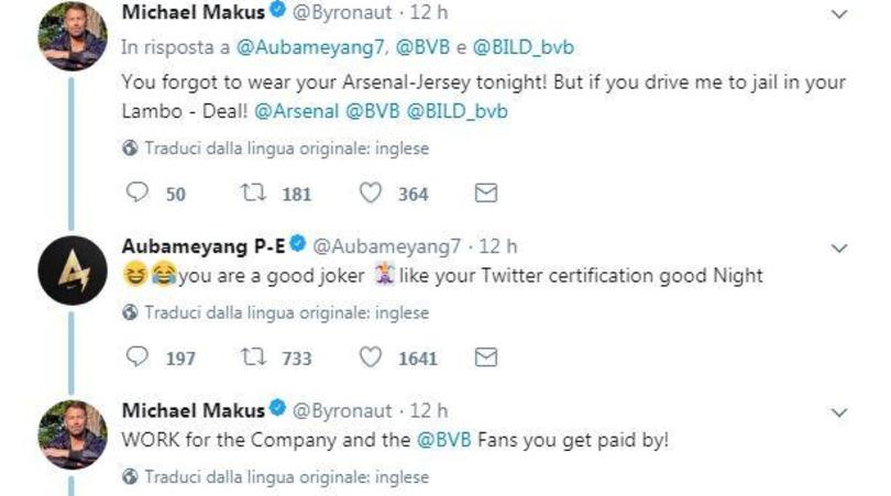 Dortmund, bufera Aubameyang: botta e risposta con un giornalista!