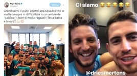 Napoli, è festa social: «Vittoria in un ambiente "caldino"»