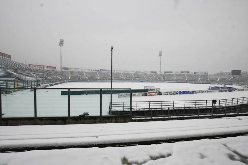Serie B Brescia, Rigamonti innevato: annullata la gara con l'Entella