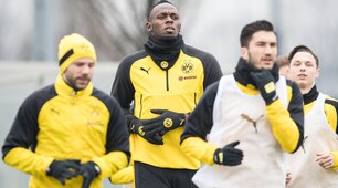 Usain Bolt si allena con il Borussia Dortmund