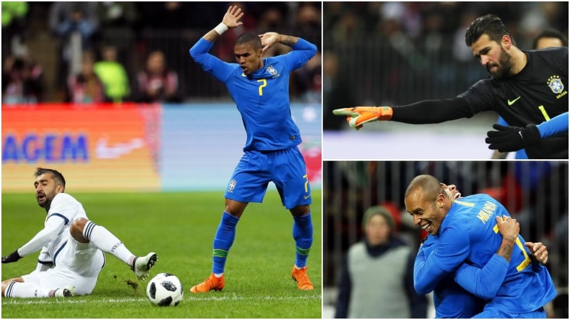 Russia-Brasile 0-3: Alisson, Miranda e Douglas Costa protagonisti a Mosca