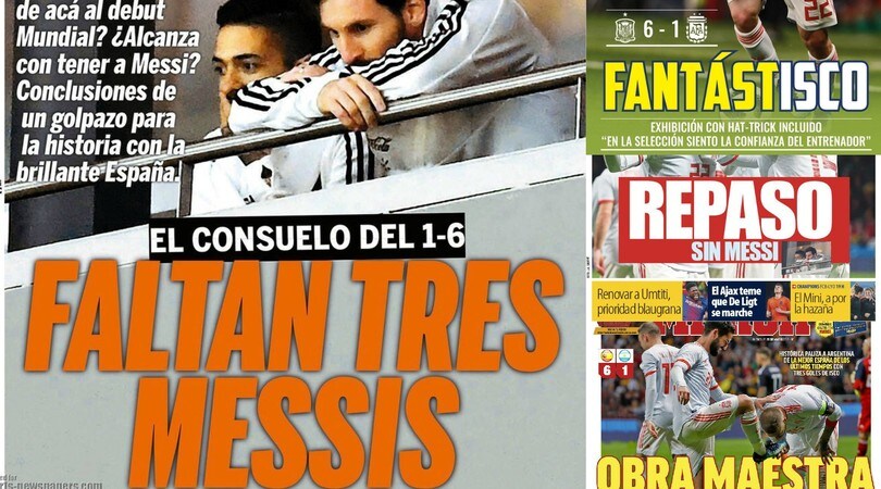 Spagna-Argentina, i media contro Sampaoli: «Ci mancano 3 Messi»