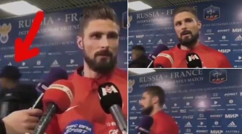 Giroud geloso di Mbappé: si arrabbia coi giornalisti e se ne va