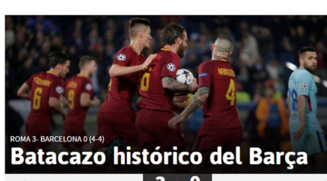 Barcellona, che "batacazo": la reazione degli spagnoli al ko con la Roma