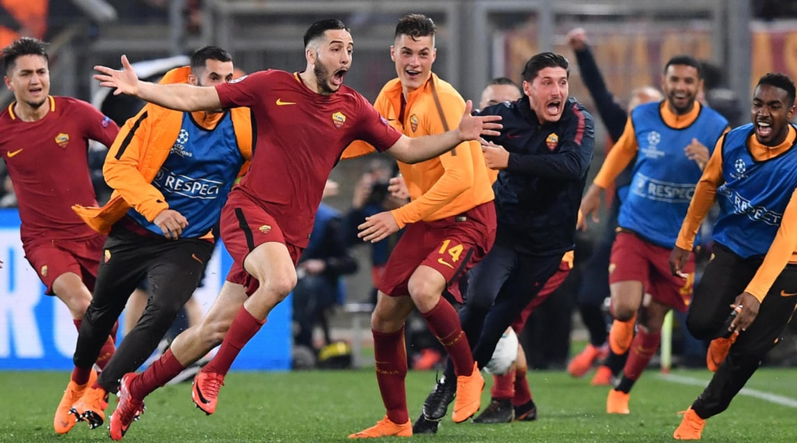 Roma-Barcellona, l'urlo alla Tardelli di Manolas