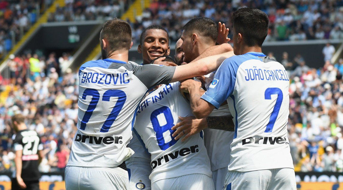 Udinese-Inter: Rafinha e Icardi trascinano i nerazzurri: poker alla Dacia Arena