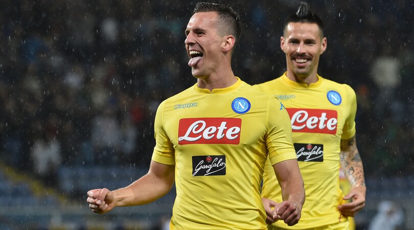 Serie A, Sampdoria-Napoli 0-2: Milik e Albiol firmano il record di punti