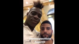 Balotelli, auguri e torta per Insigne
