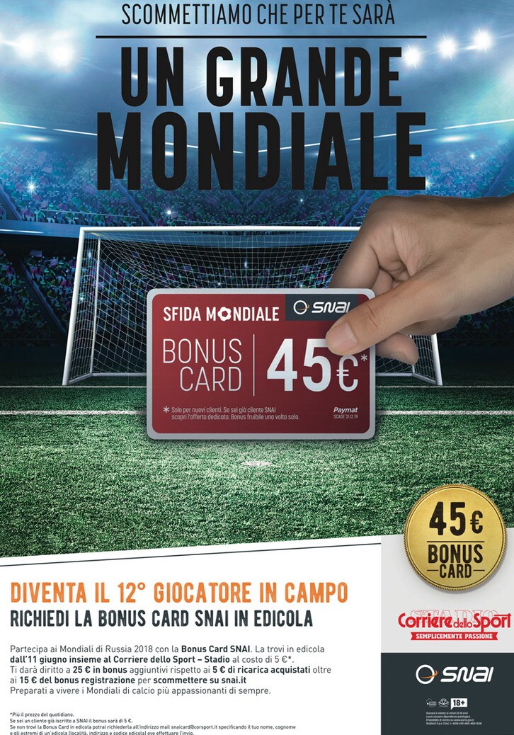 Bonus card SNAI