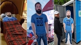 Mondiali 2018: «Mia moglie non vuole». Gli amici portano il suo cartonato