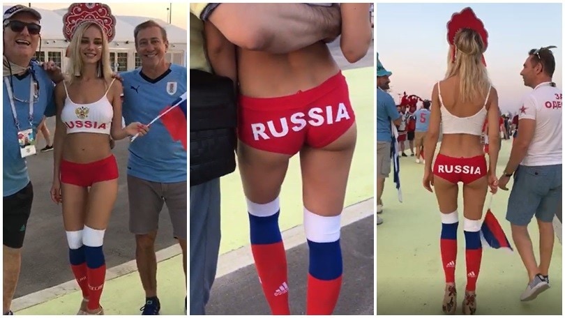 Il video della sexy tifosa russa incanta anche i social