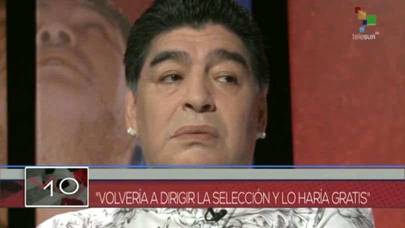Maradona a Telesur: «Tornerei gratis per l'Argentina»