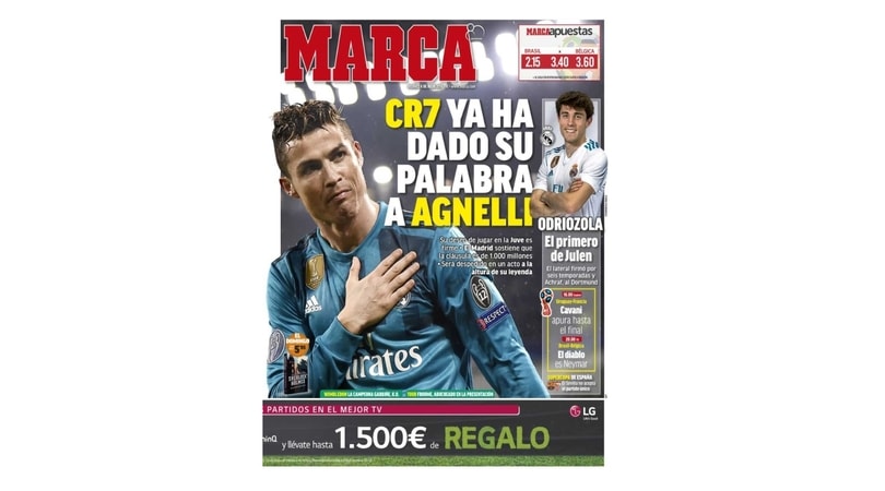 La stampa spagnola: «Ronaldo alla Juventus»