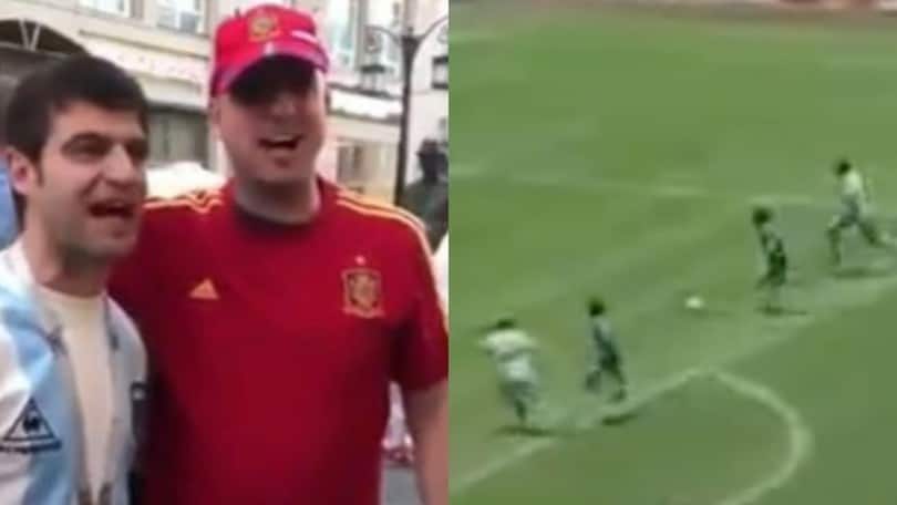 Due tifosi recitano a memoria il "barrilete cosmico"