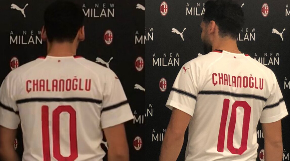 Milan, la gaffe sulla maglia: sbagliato il nome di Çalhanoglu