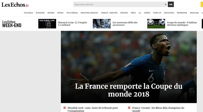Francia campione del mondo, le aperture dei siti esteri