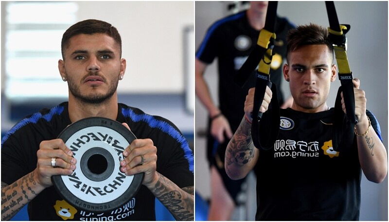 Inter: Icardi e Lautaro Martinez, che grinta ad Appiano!