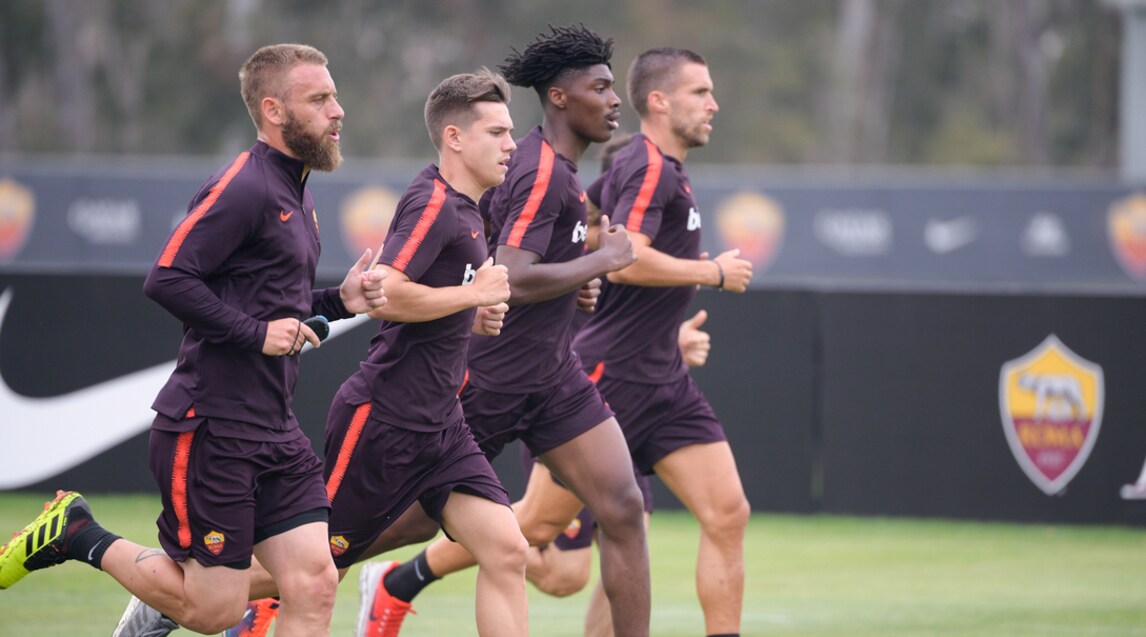 Roma, allenamento intenso a San Diego