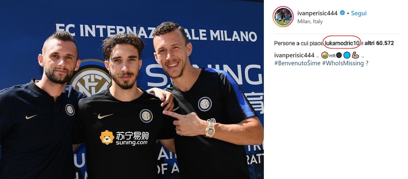 Inter, Perisic-Brozovic-Vrsaljko: «Chi manca?». E Modric mette il like...