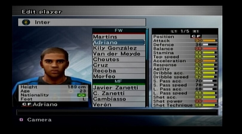 PES lancia le Inter Legends, torna Adriano "99"