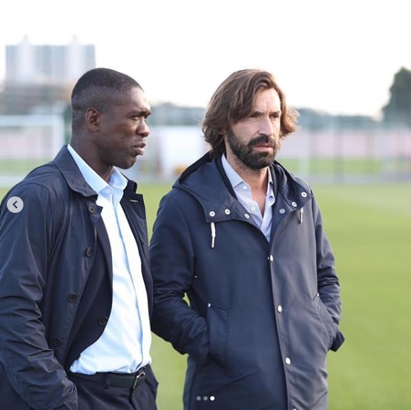 Pirlo e Seedorf in visita al Nizza. Vieira regala loro una maglia speciale