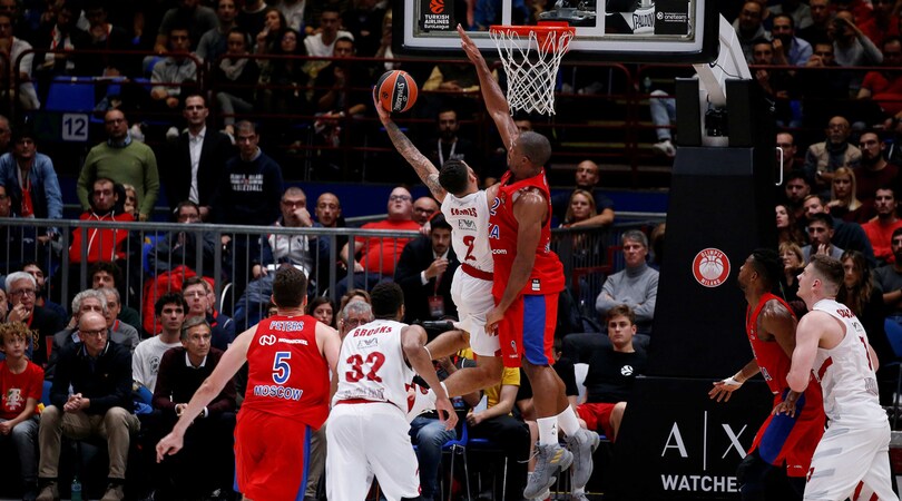 Eurolega, Milano va ko contro il Cska Mosca
