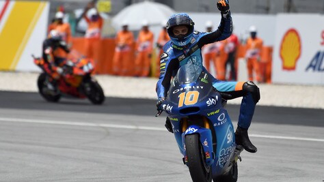 Moto2 Valencia, Luca Marini in pole con lo Sky Team
