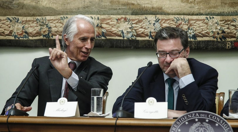 Giorgetti, caffè con Malagò al Coni: «Modifiche alla riforma? Adesso vediamo...»