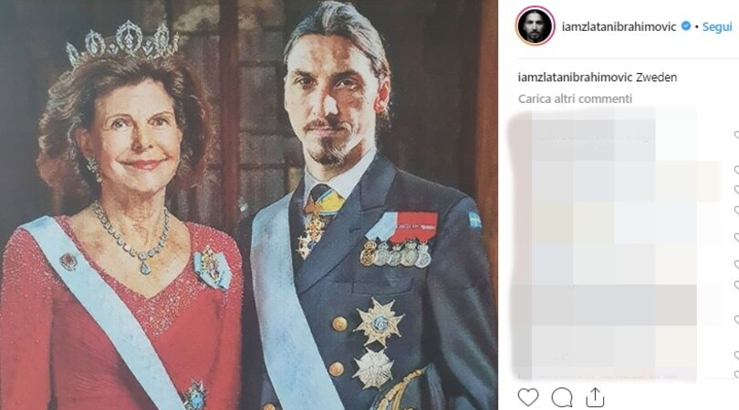 Ibrahimovic "posa" con la regina Silvia: Sono io il re di Svezia!