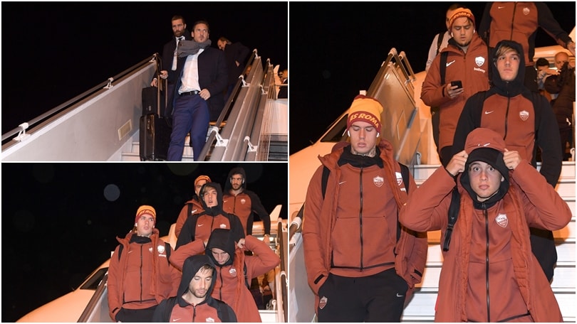 La Roma atterra a Praga: Totti sfida il freddo della capitale 