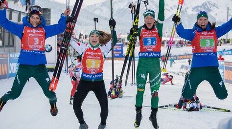 Biathlon, Coppa del Mondo donne: la Wierer trascina l'Italia nella staffetta