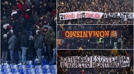 Roma-Genoa: striscioni di contestazione all'Olimpico