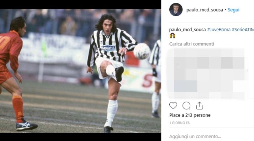 Juventus-Roma, il post di Paulo Sousa che scatena i social