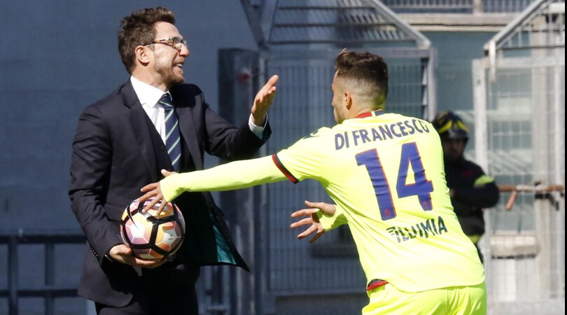 Serie A Bologna, Di Francesco: «Bello far rosicare mio padre»