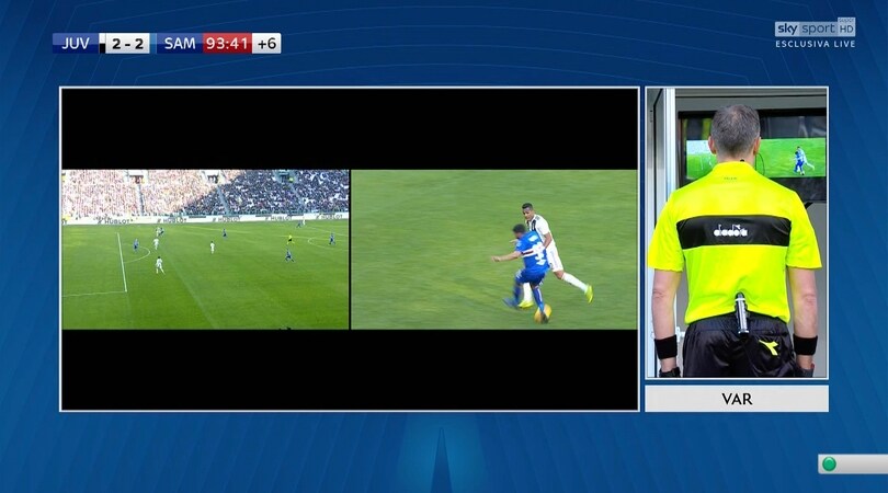 Juventus-Sampdoria, il Var cancella il gol al 92' di Saponara