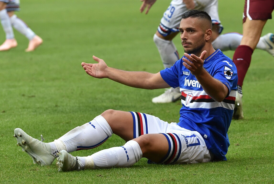 Serie A Sampdoria, tegola Caprari: frattura del perone della gamba destra