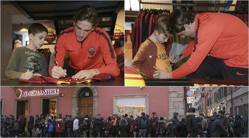 Roma Store, i tifosi incontrano Zaniolo