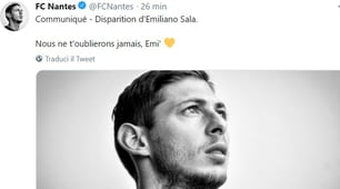 Emiliano Sala, sui social il cordoglio del mondo dello sport