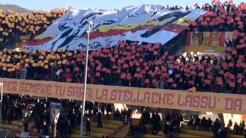La coreografia del Benevento per Carmelo Imbriani