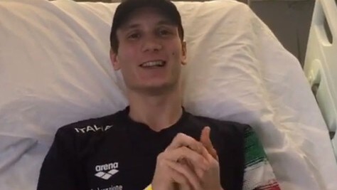 VIDEO Bortuzzo inizia la riabilitazione: «Comincia l'allenamento»
