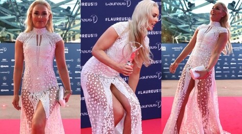 Lindsey Vonn tradita dallo spacco esagerato